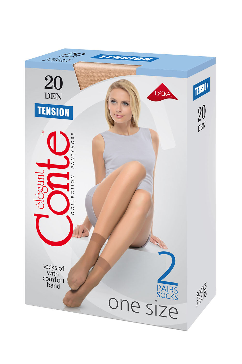 Șosete Scurte 1/2 Damă Lycra, Tension 20 Den