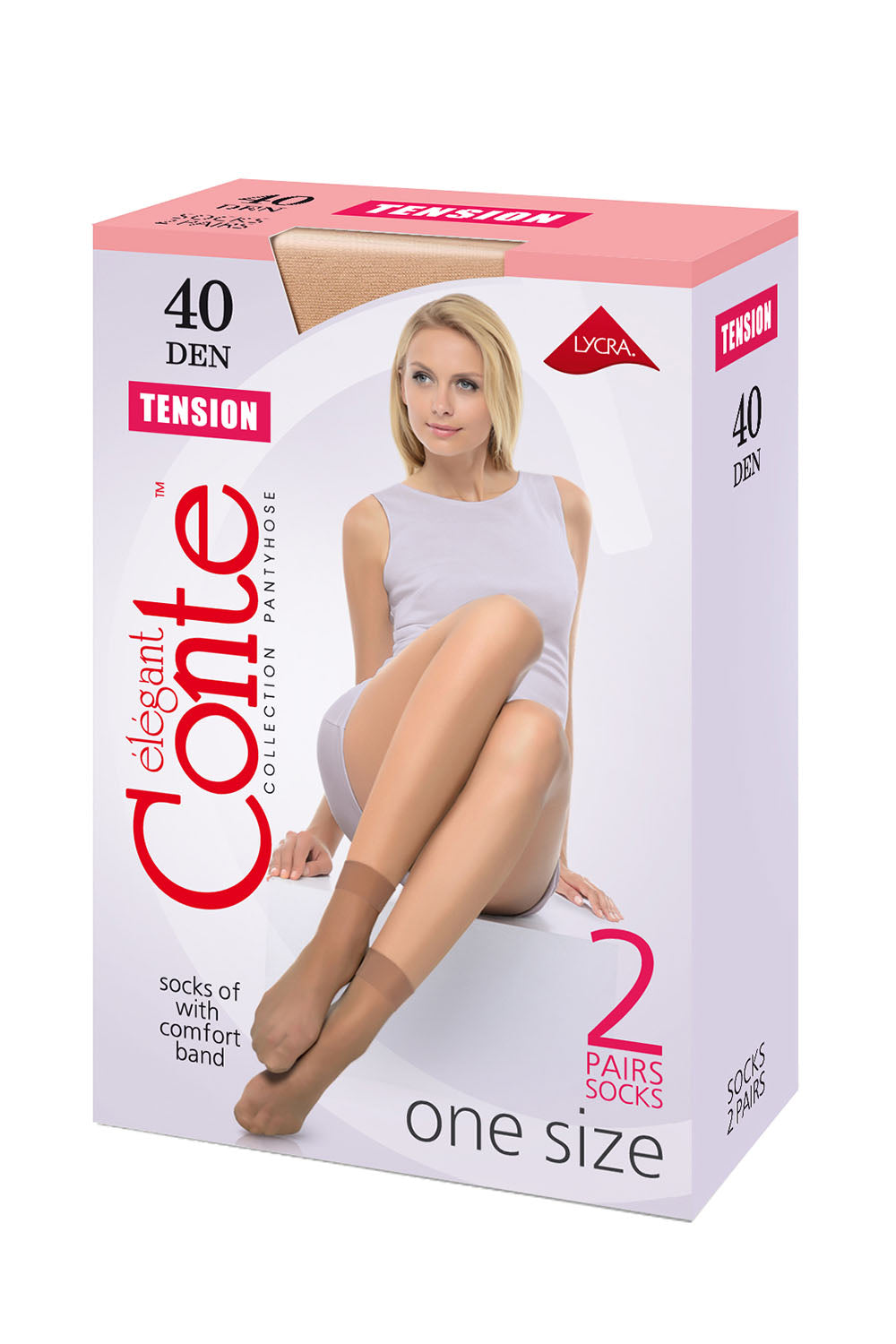 Șosete Scurte 1/2 Damă Lycra, Tension 40 Den