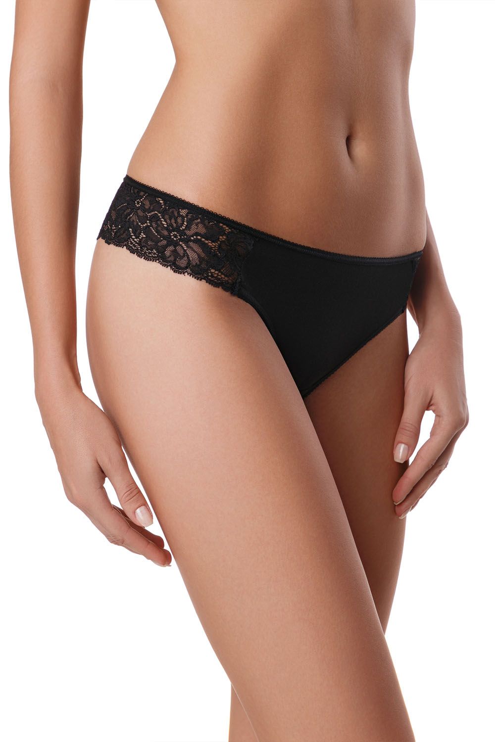 Chilot damă cu bumbac și dantelă, model tanga, Conte Sensuelle RP6020