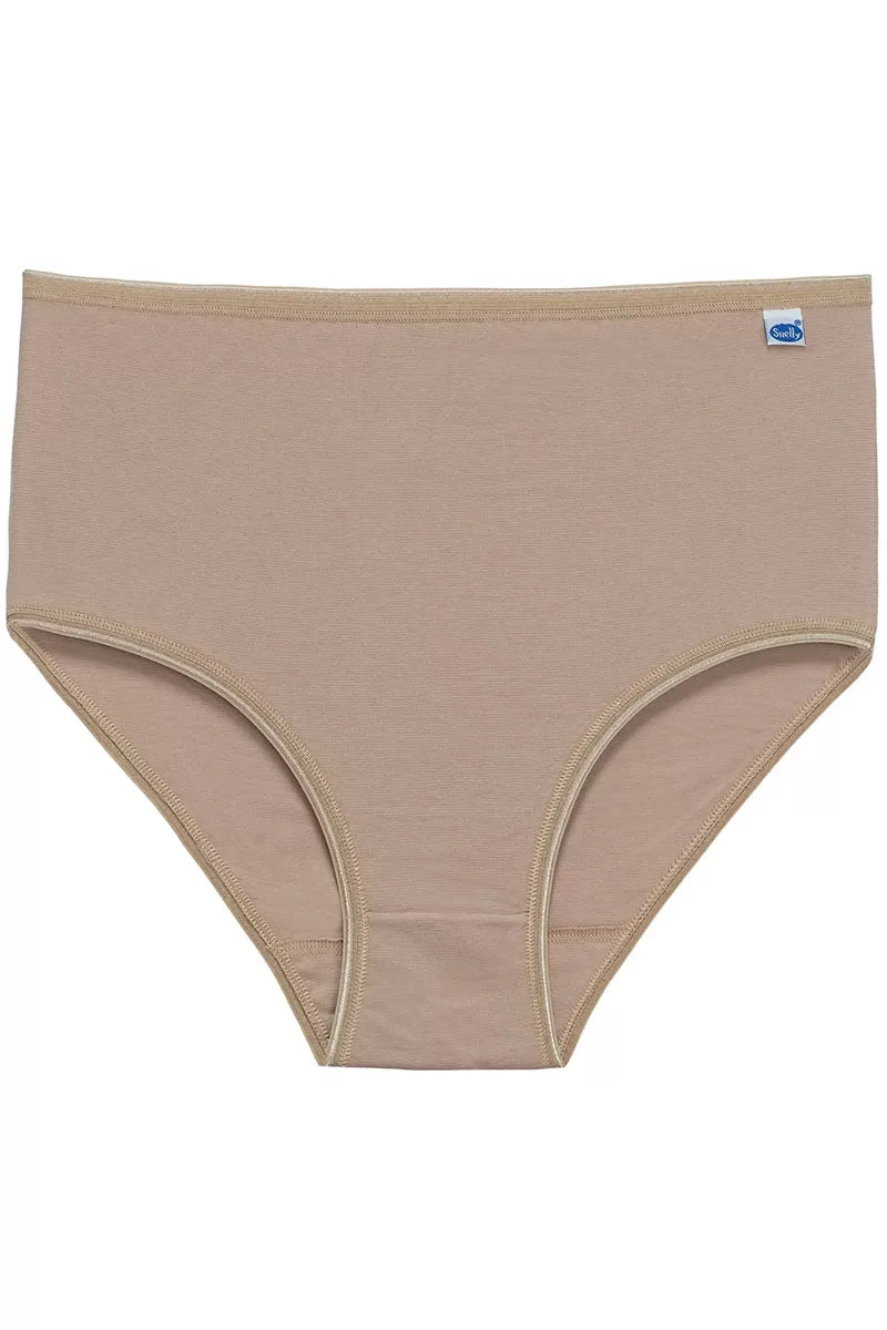 Chiloți basic cu talie înaltă, din bumbac elastic, Snelly E396