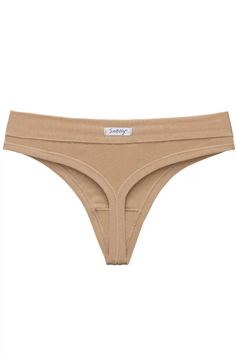 Chiloți tanga cu bandă elastică lată, din bumbac moale și modal, Snelly M1803