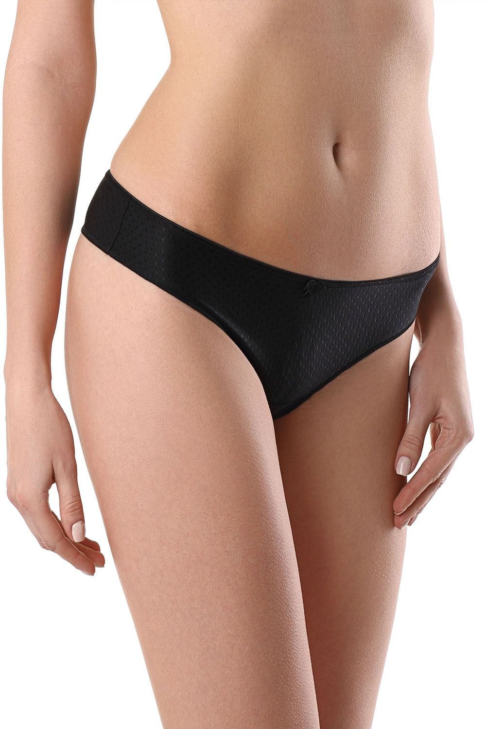 Chiloți tanga, material Jacquard cu picățele, Conte Elegant Voyage RP6051