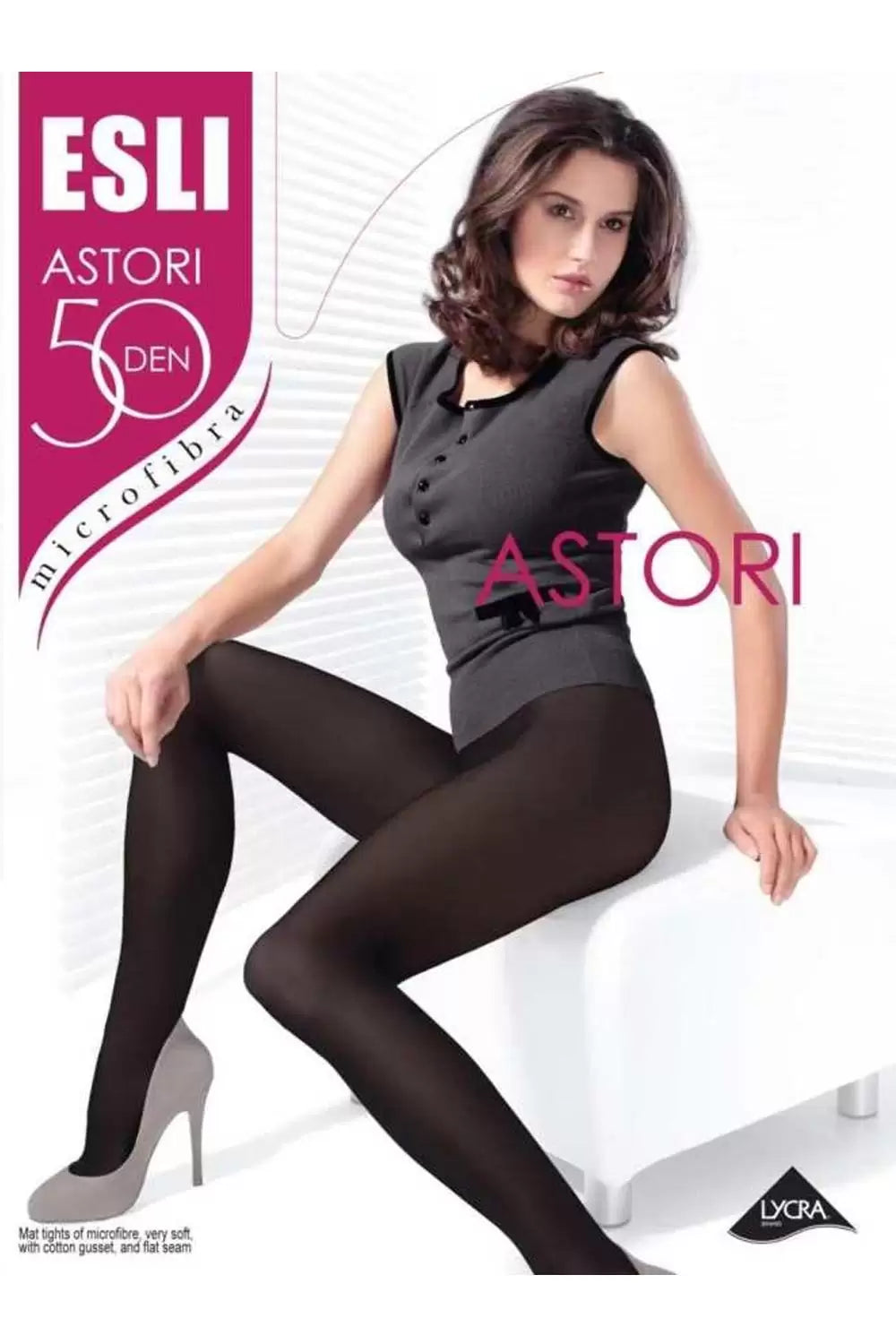 Ciorap gros din microfibră, Esli Astori 50