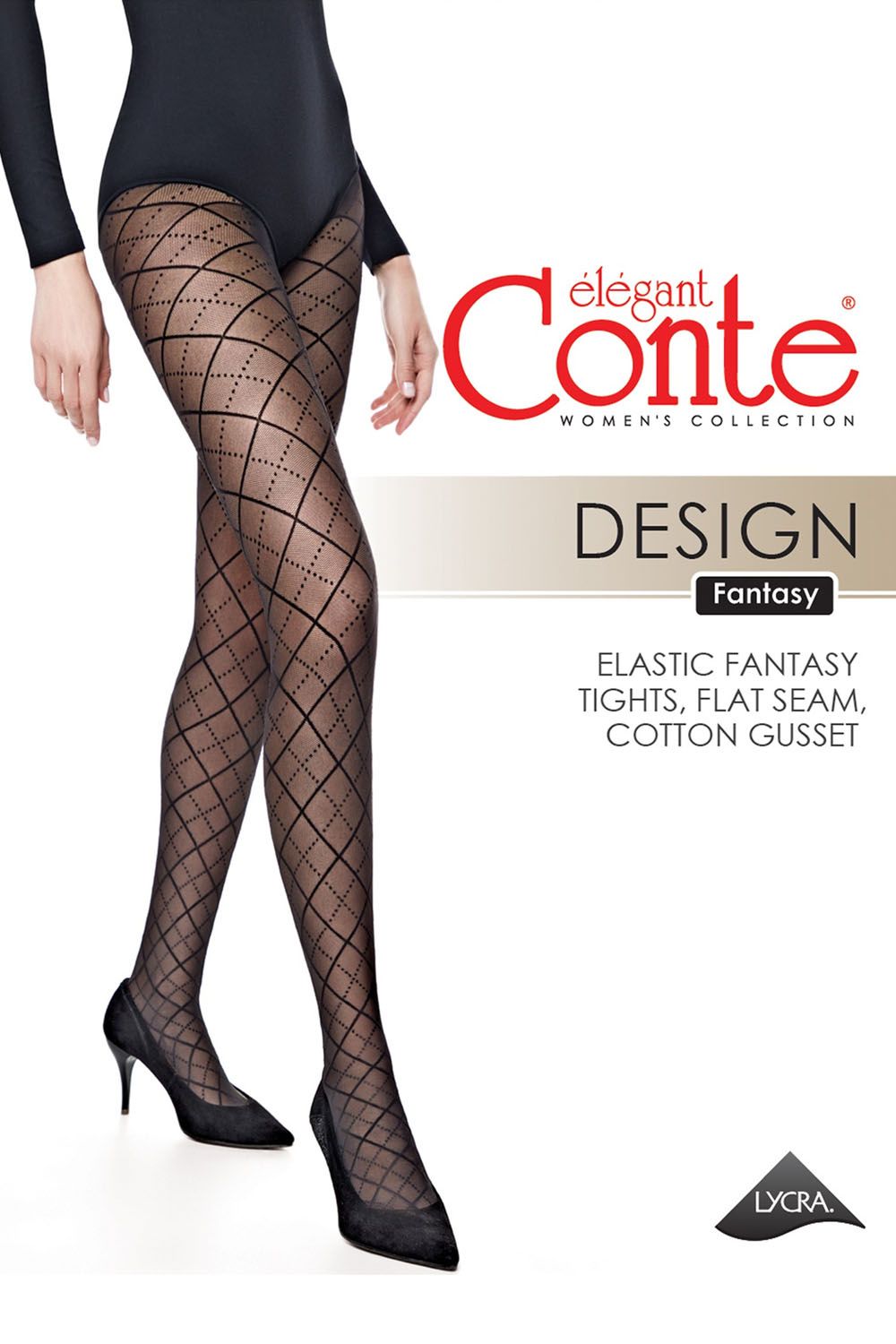 Dres cu model imitație plasă în romburi, Conte Fantasy Design