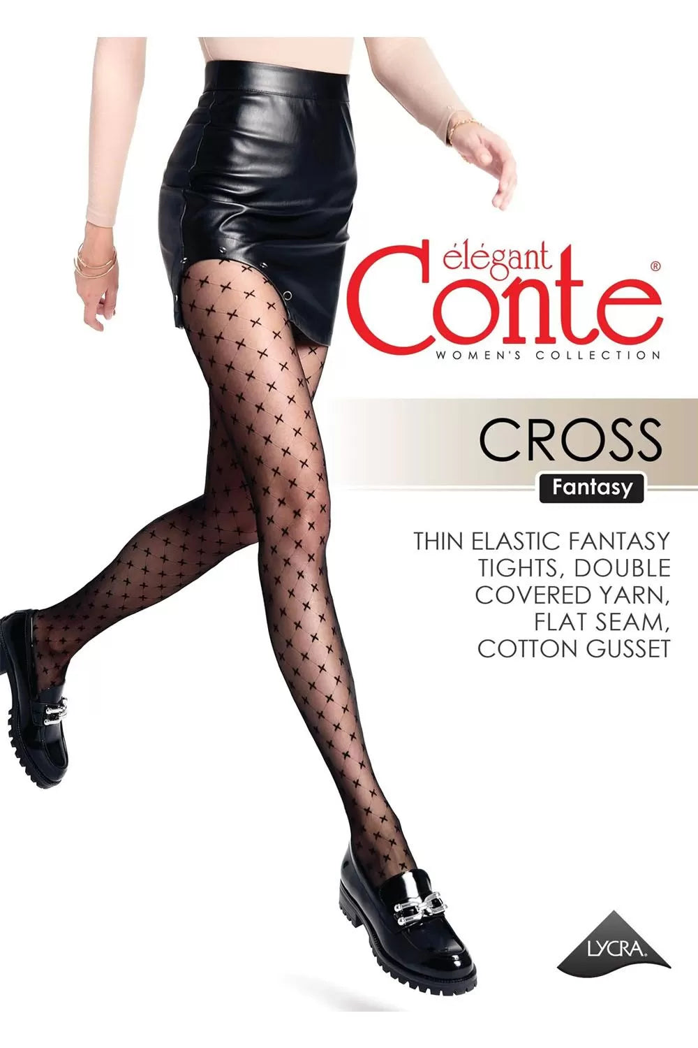 Dres cu model romburi și X-uri, Conte Fantasy Cross Nero Ambalaj