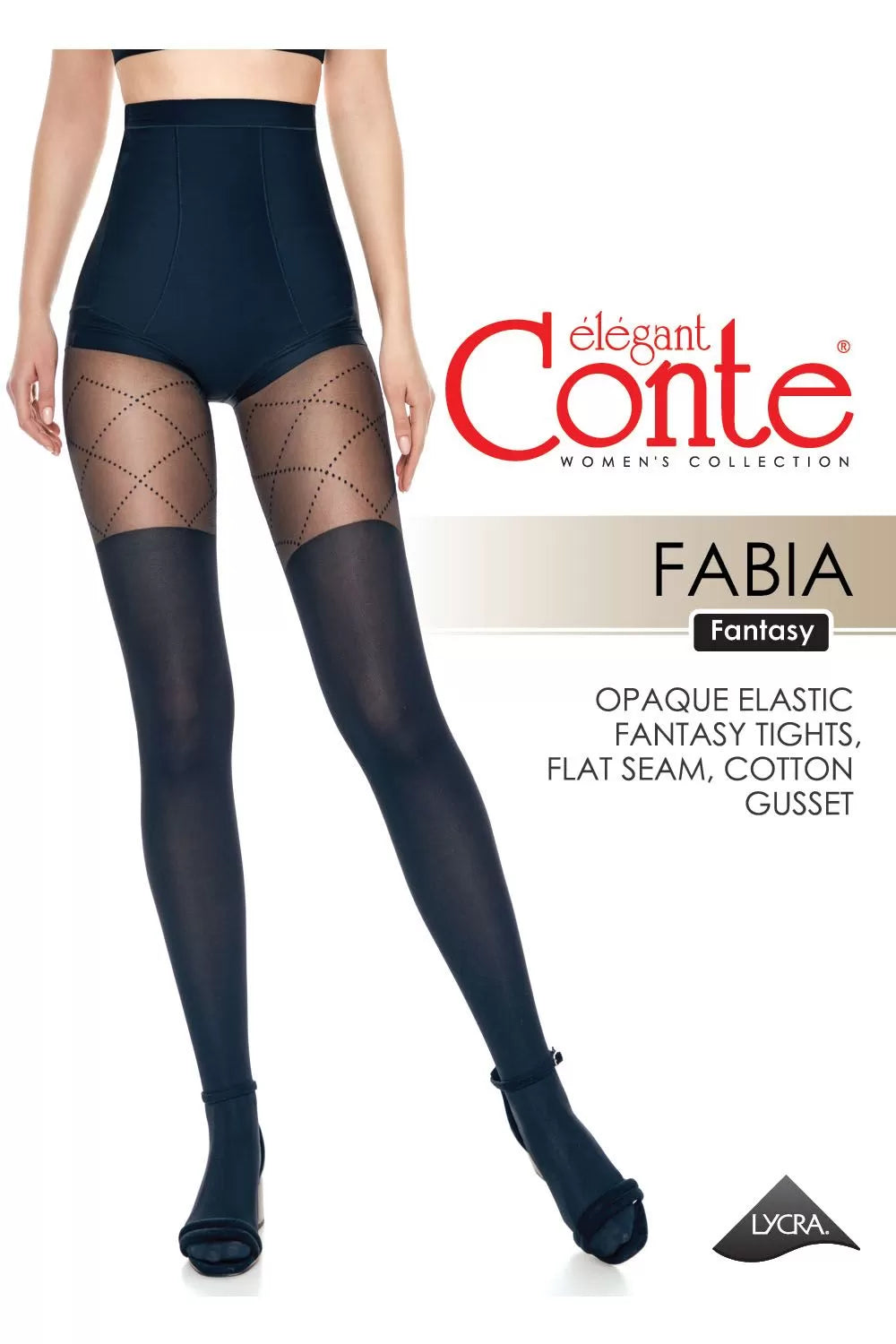 Dresuri cu imitație bandă adezivă și model șireturi, Conte Fantasy Fabia