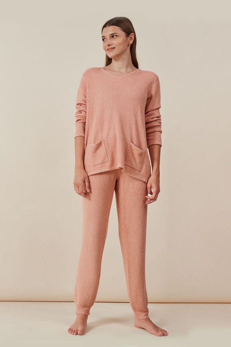 Set pijama din tricotaj ribbed, 2 piese, Gisela 3/1813