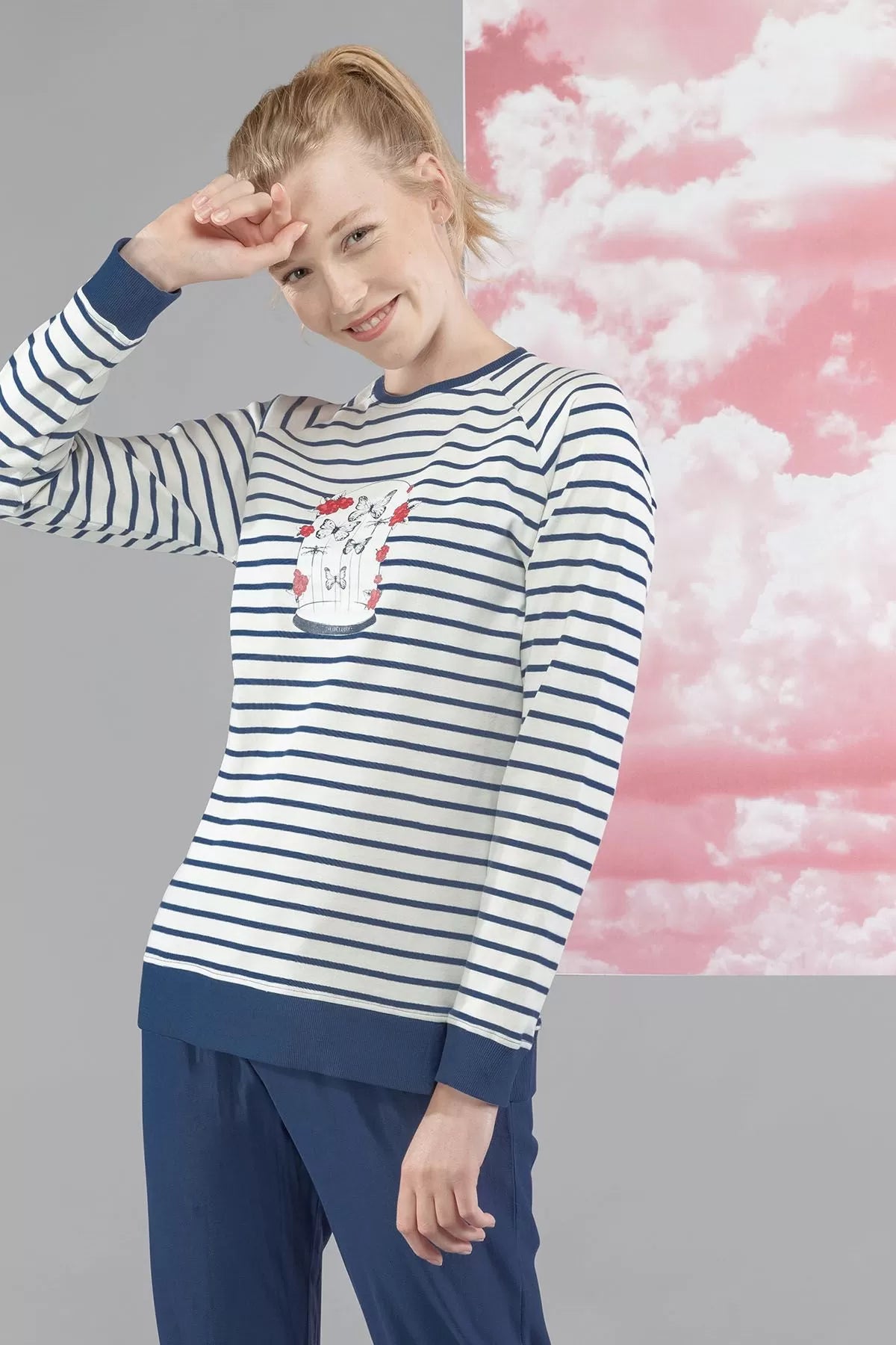 Set pijama în dungi Rayas, Gisela 2/1556