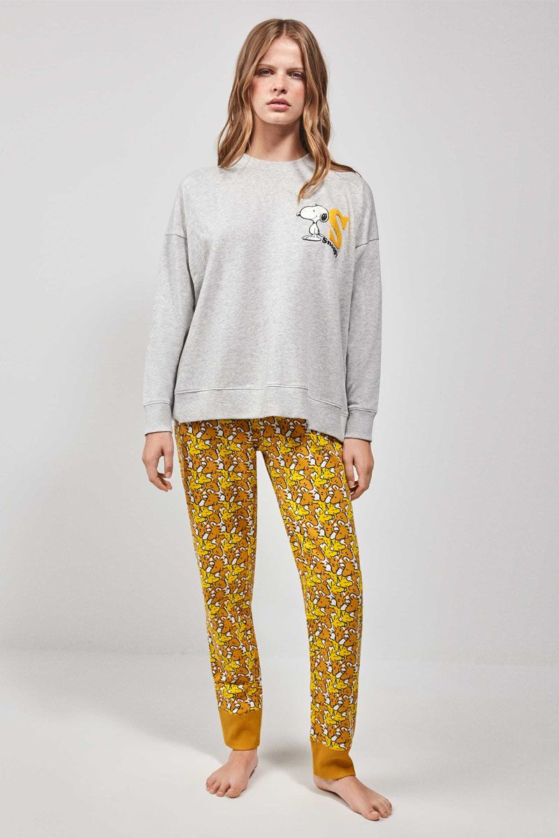 Set pijama damă, 2 piese, cu print Snoopy, Gisela 2/20215