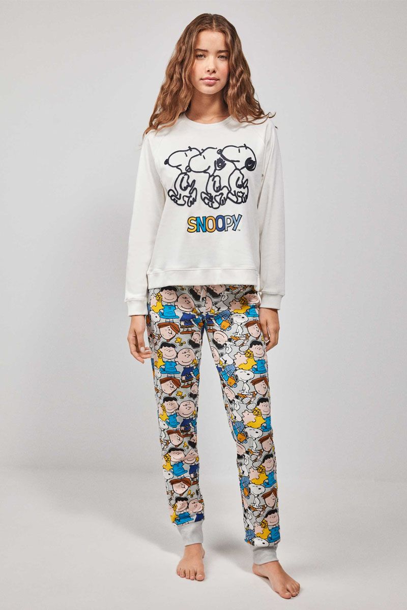 Set pijama damă, 2 piese, cu print Snoopy, Gisela 2/20217