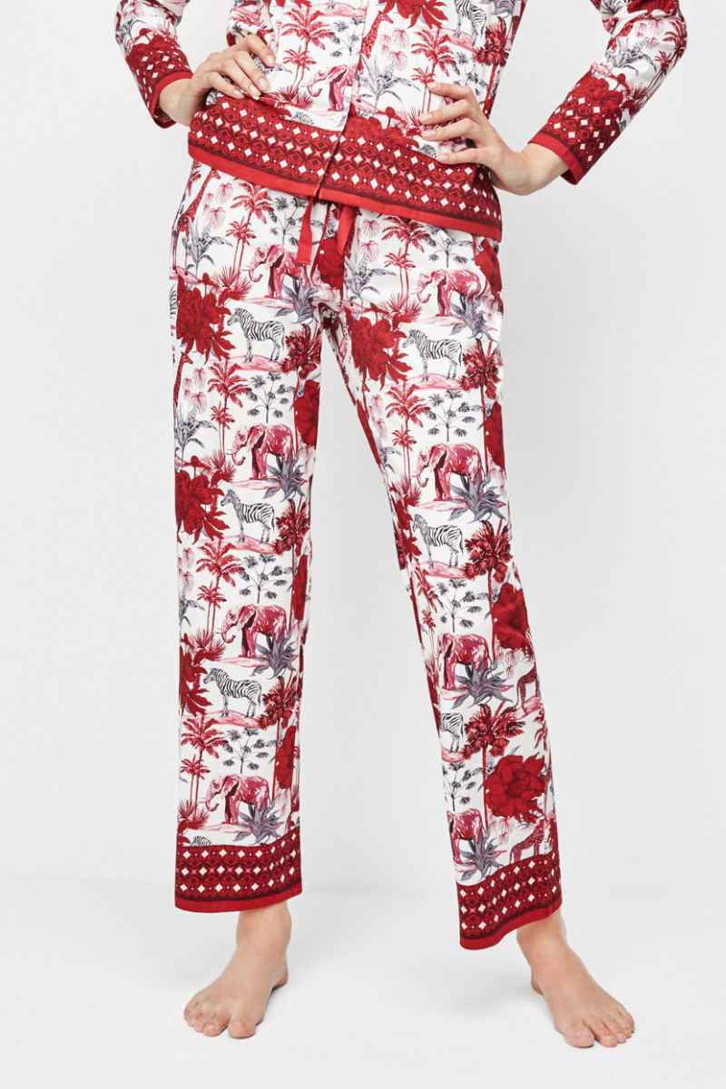 Pantaloni pijama damă, model floral, Gisela 2/20077