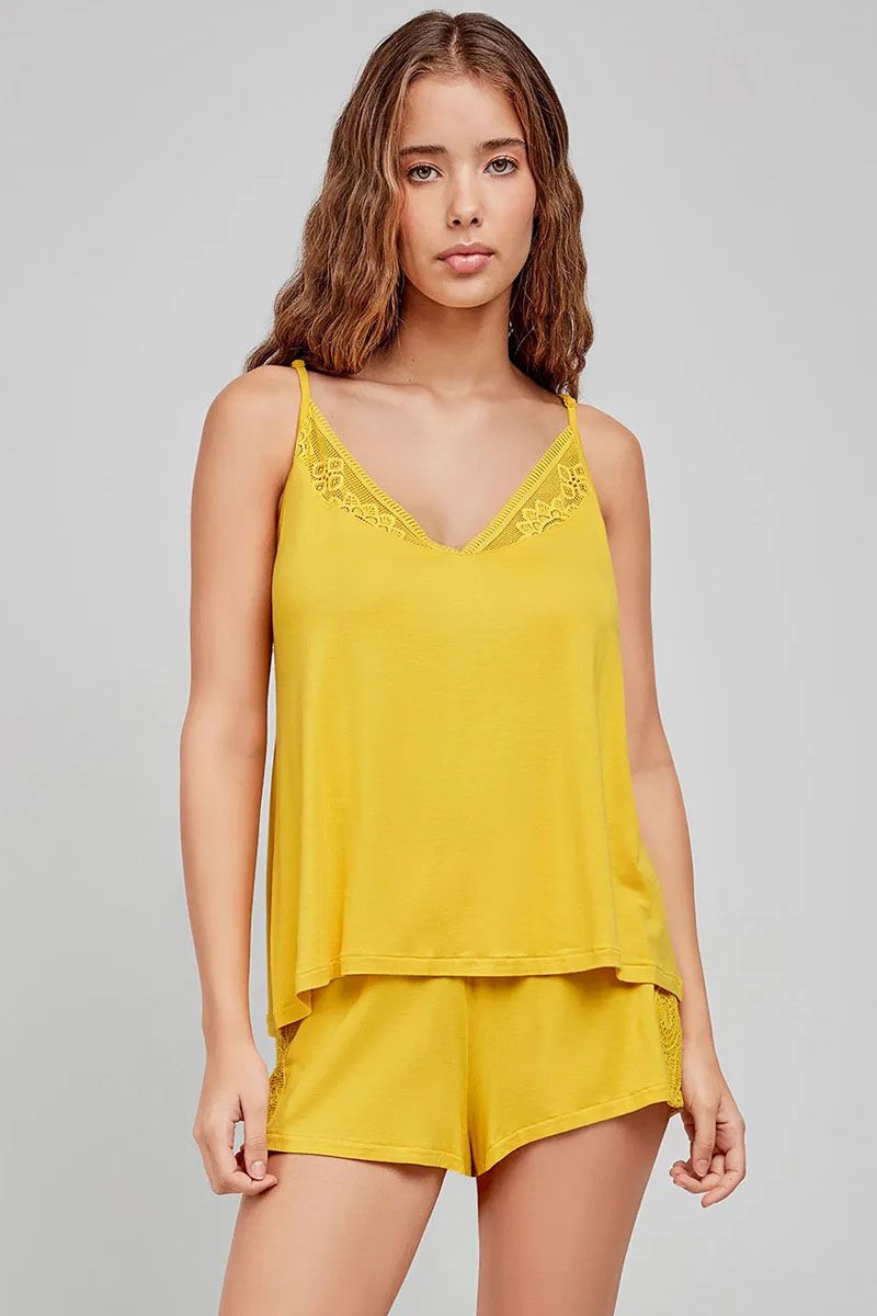 Set pijama scurtă cu detalii din dantelă, Gisela 2/20266