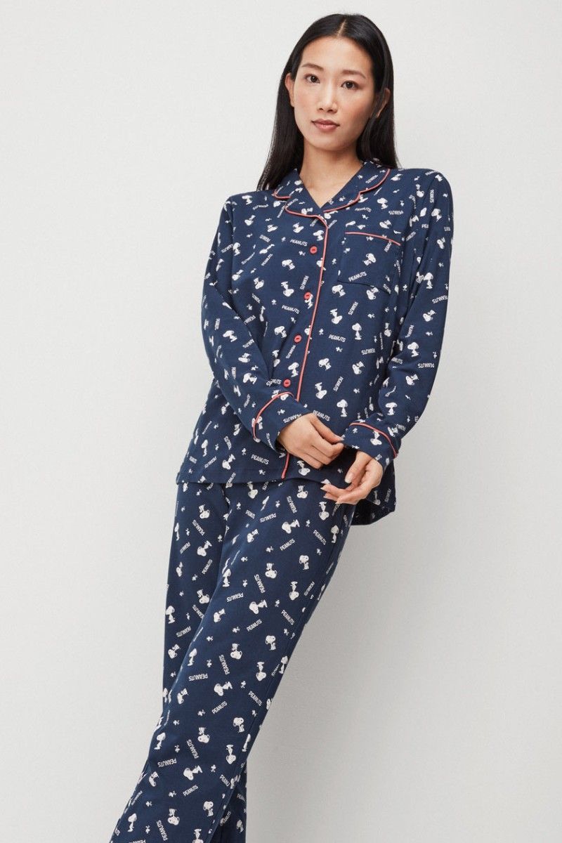 Set pijama damă, 2 piese, cu print Snoopy, Gisela 2/20124