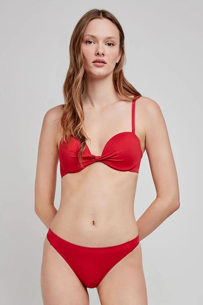 Slip de baie tanga din material uni, Gisela 2/30272