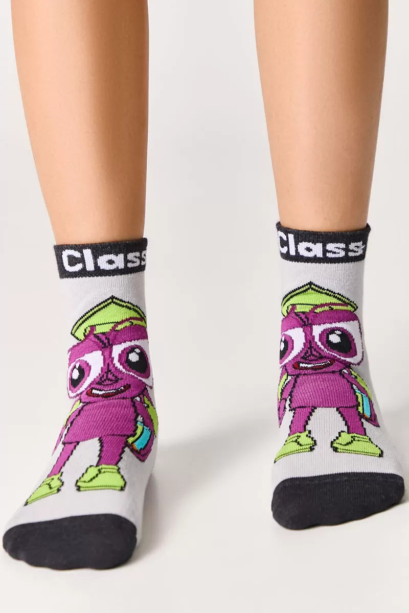 Șosete copii haioase din bumbac, Conte Kids Glazastiki 615
