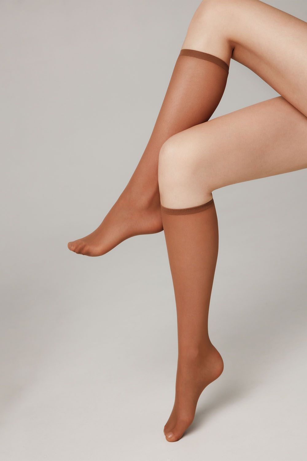 Șosete damă, lungi 3/4, Lycra, Conte Tulle 30 Den (2 perechi)