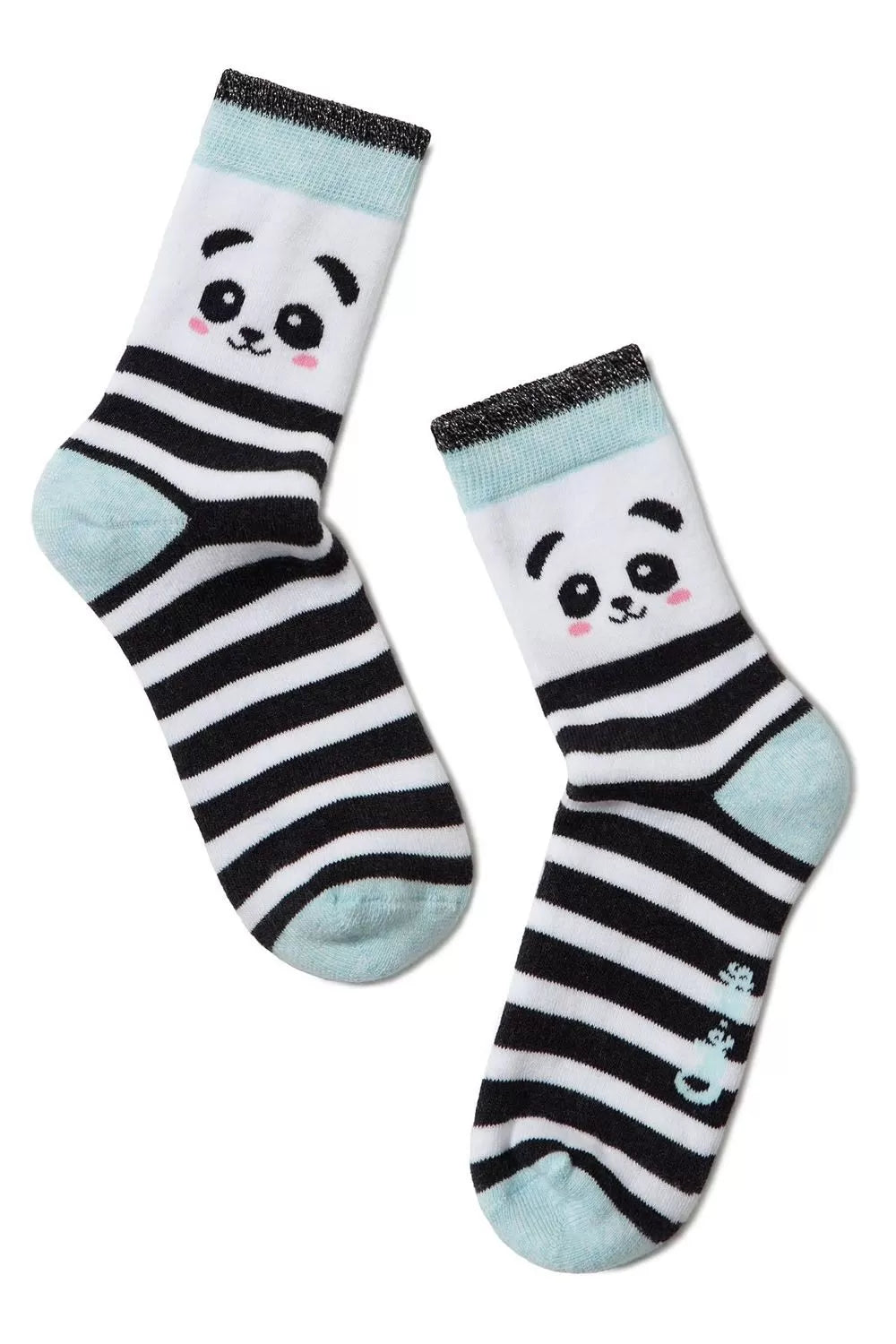 Șosete flaușate cu model panda, Conte Kids Sof-Tiki 414