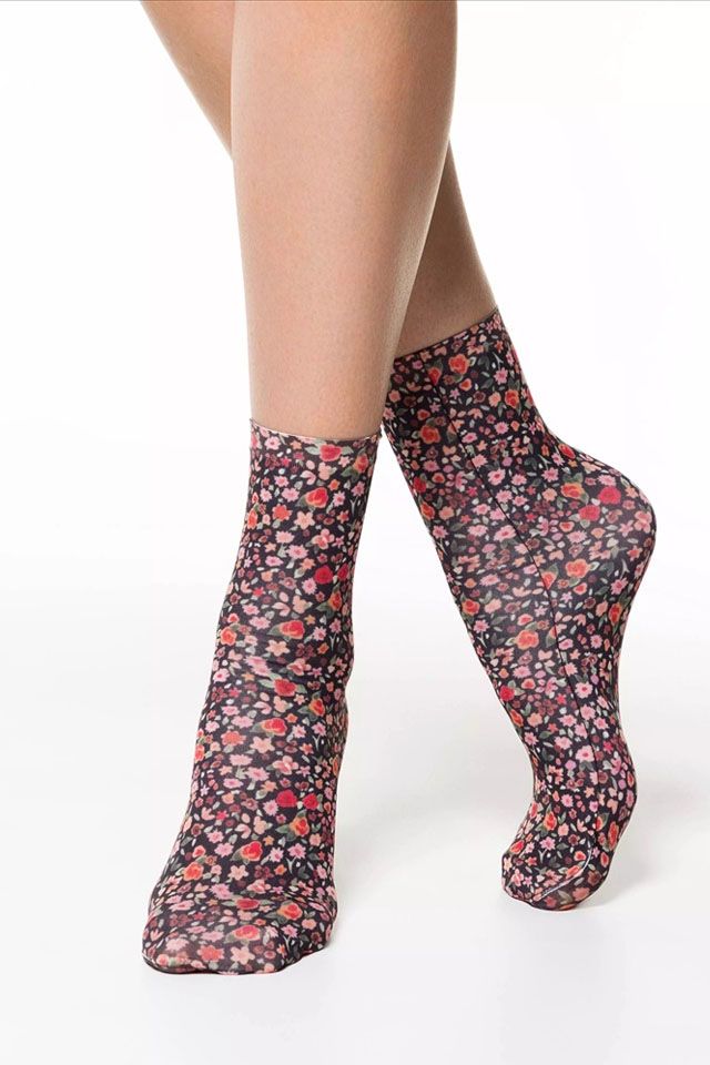 Șosete haioase cu model floral, Conte Fantasy 096