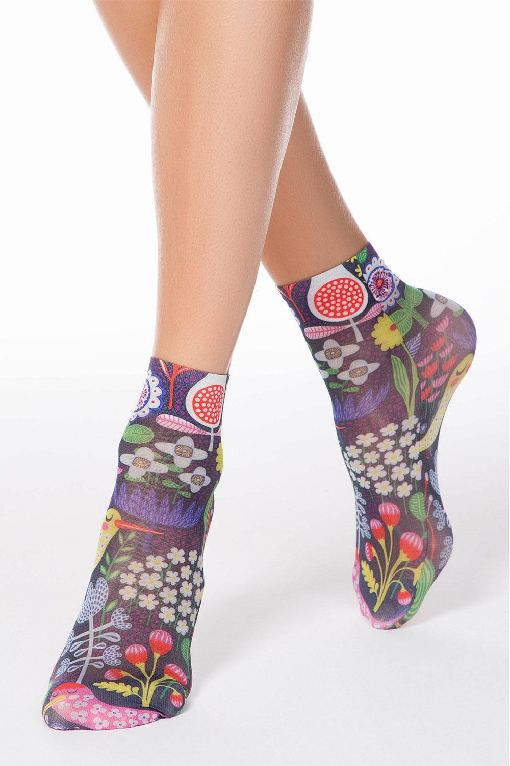 Șosete haioase cu model floral, Conte Fantasy 201