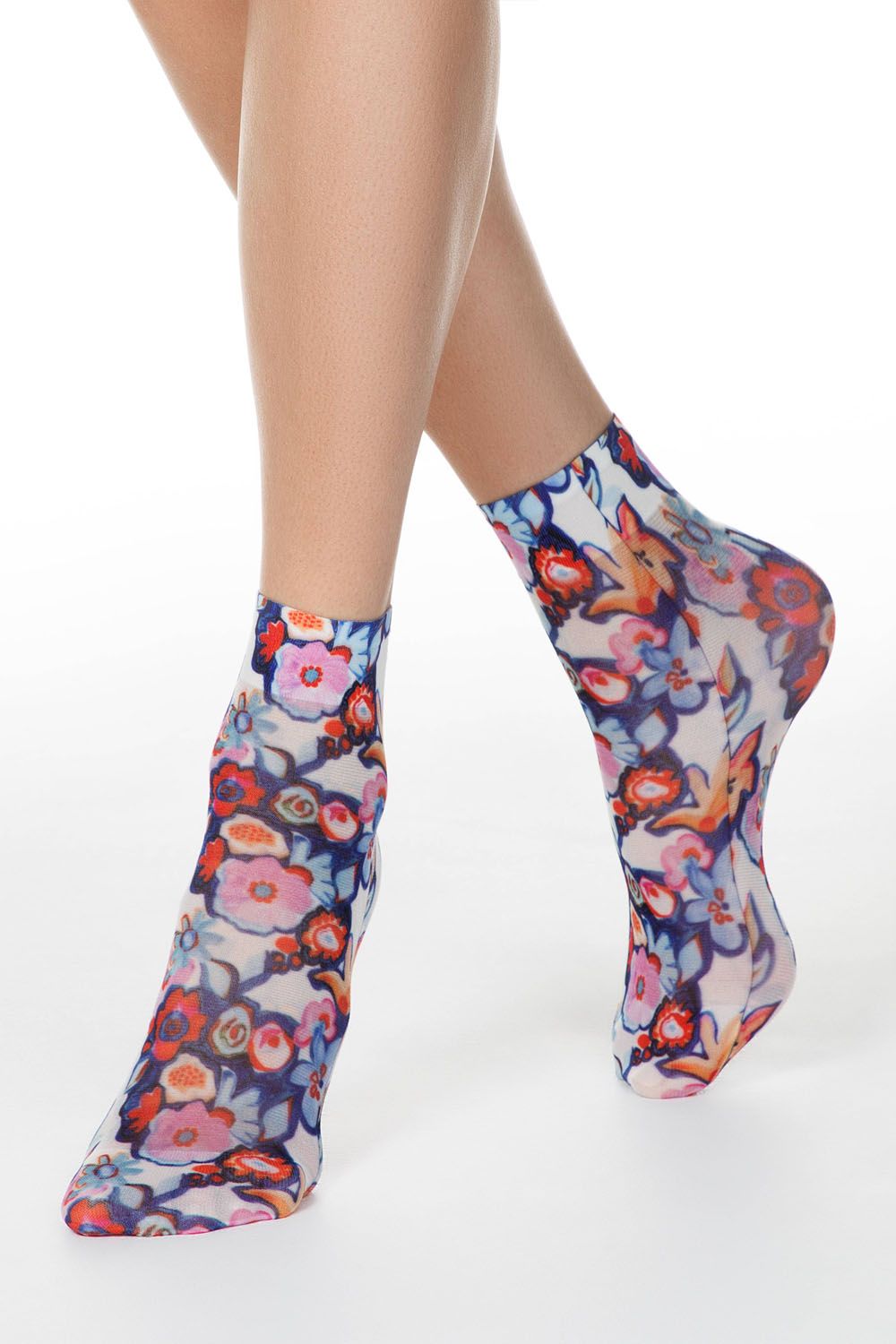 Șosete haioase cu model floral, Conte Fantasy 210