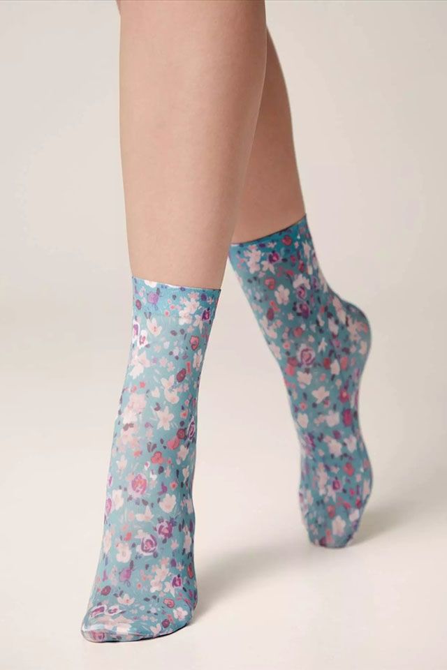 Șosete haioase cu model floral, Conte Fantasy 755