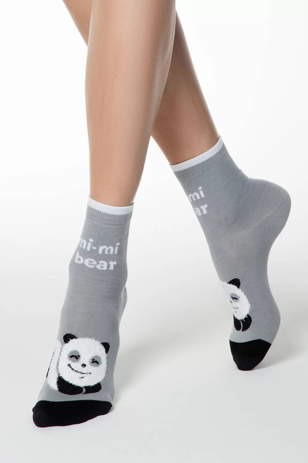Șosete haioase din bumbac cu model panda, Conte Happy 421