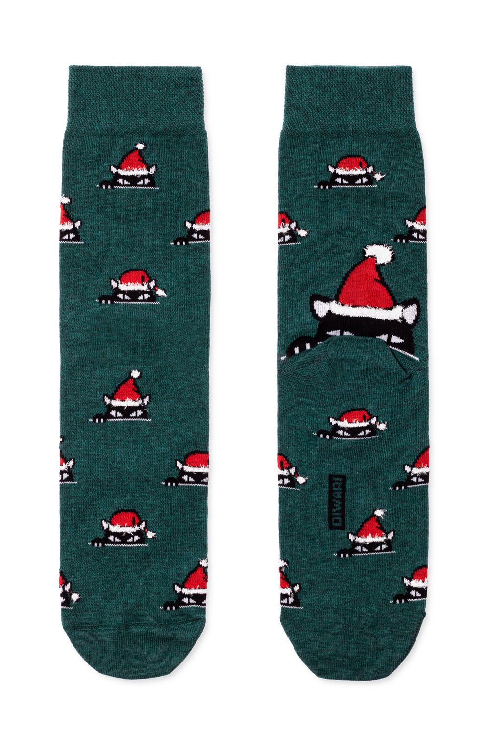 Șosete haioase pentru bărbați, motive Crăciun, model ”Xmas Cat”, DiWaRi 524