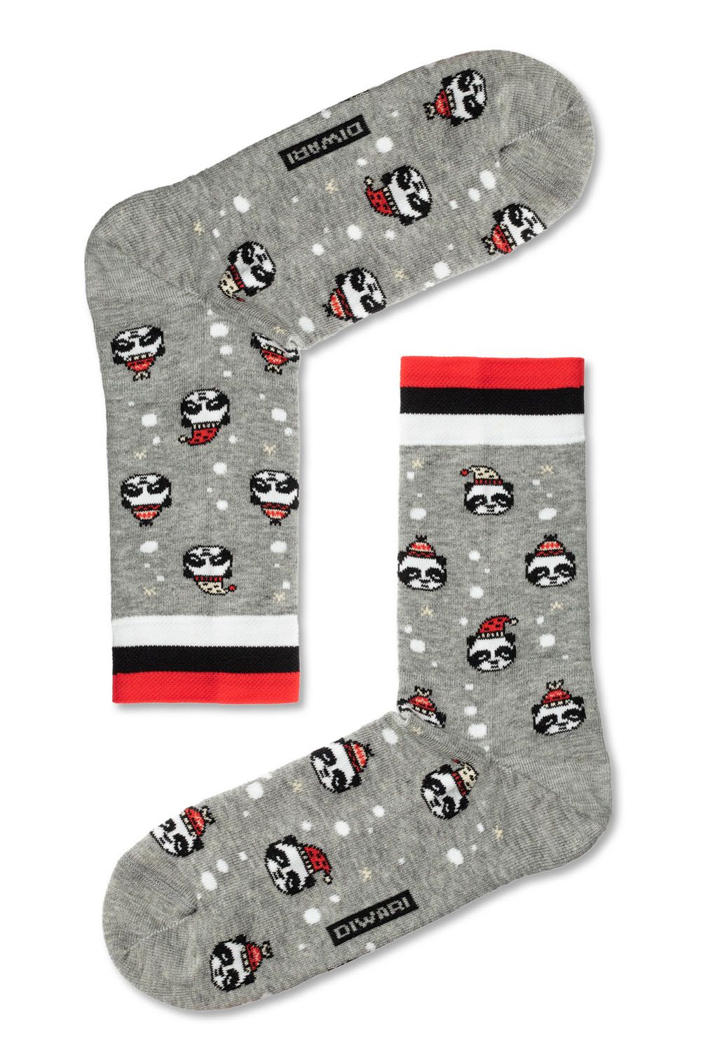 Șosete haioase pentru bărbați, motive Crăciun, model ”Xmas Panda”, DiWaRi 518