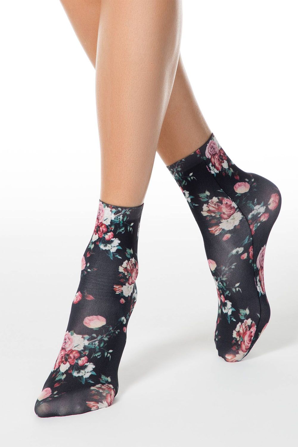 Șosete poliamidă cu model floral, Conte Fantasy 049