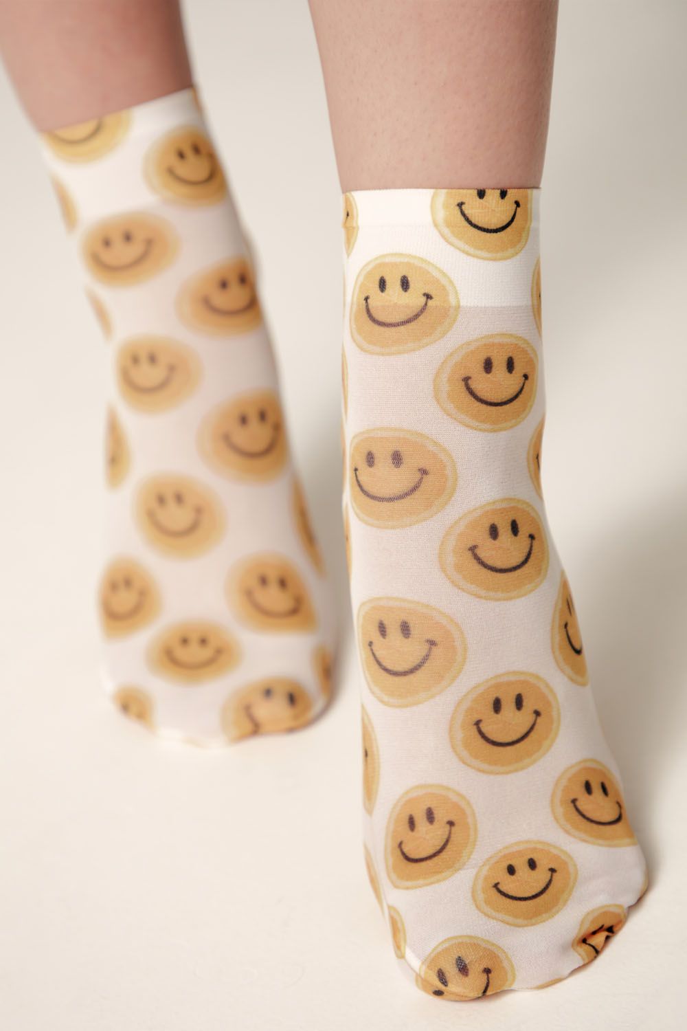 Șosete poliamidă cu model smile emoji, Conte Fantasy 246