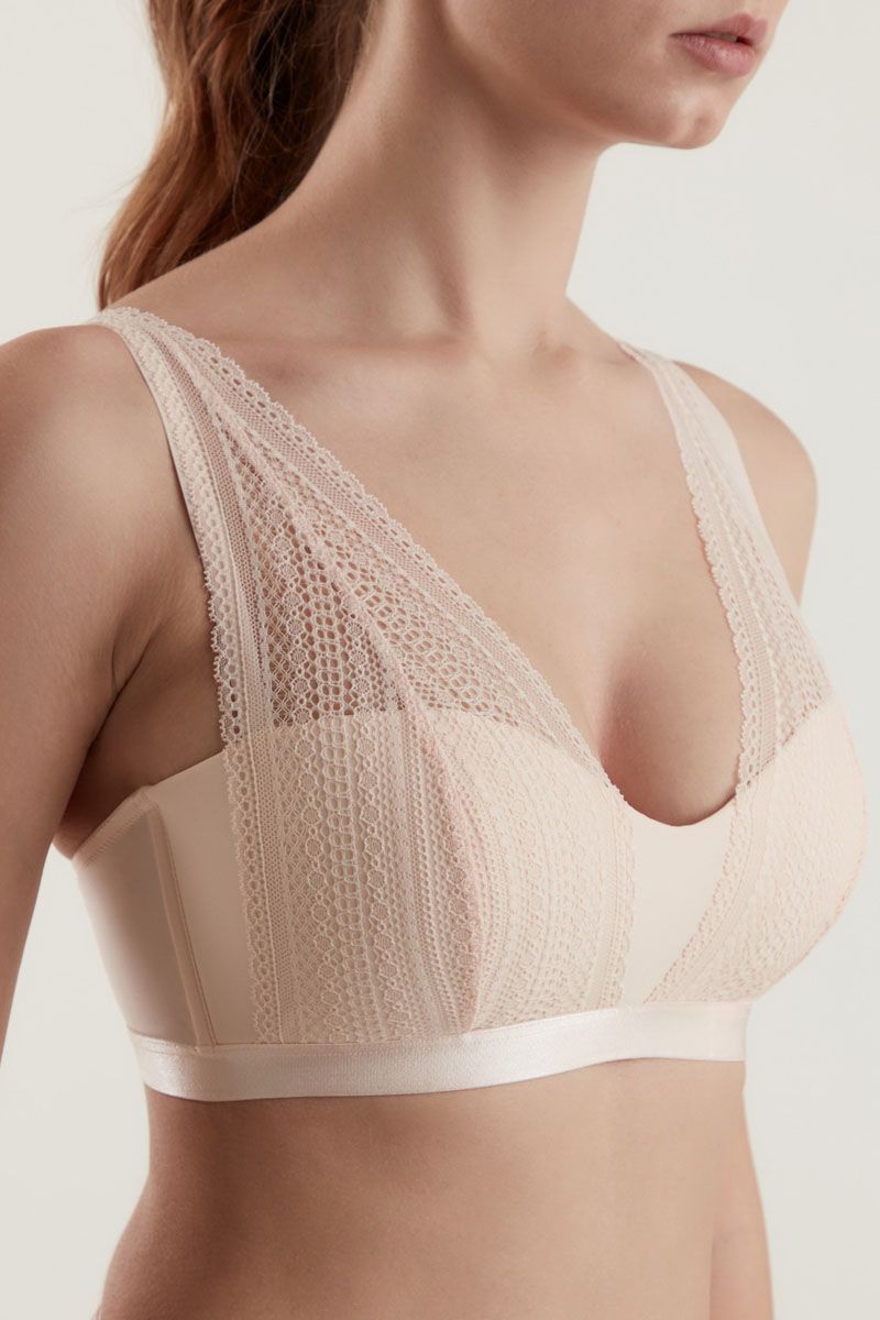 Sutien bralette dantelat, cu burete și fără arcuri, Conte Elegant Vintage RB7115