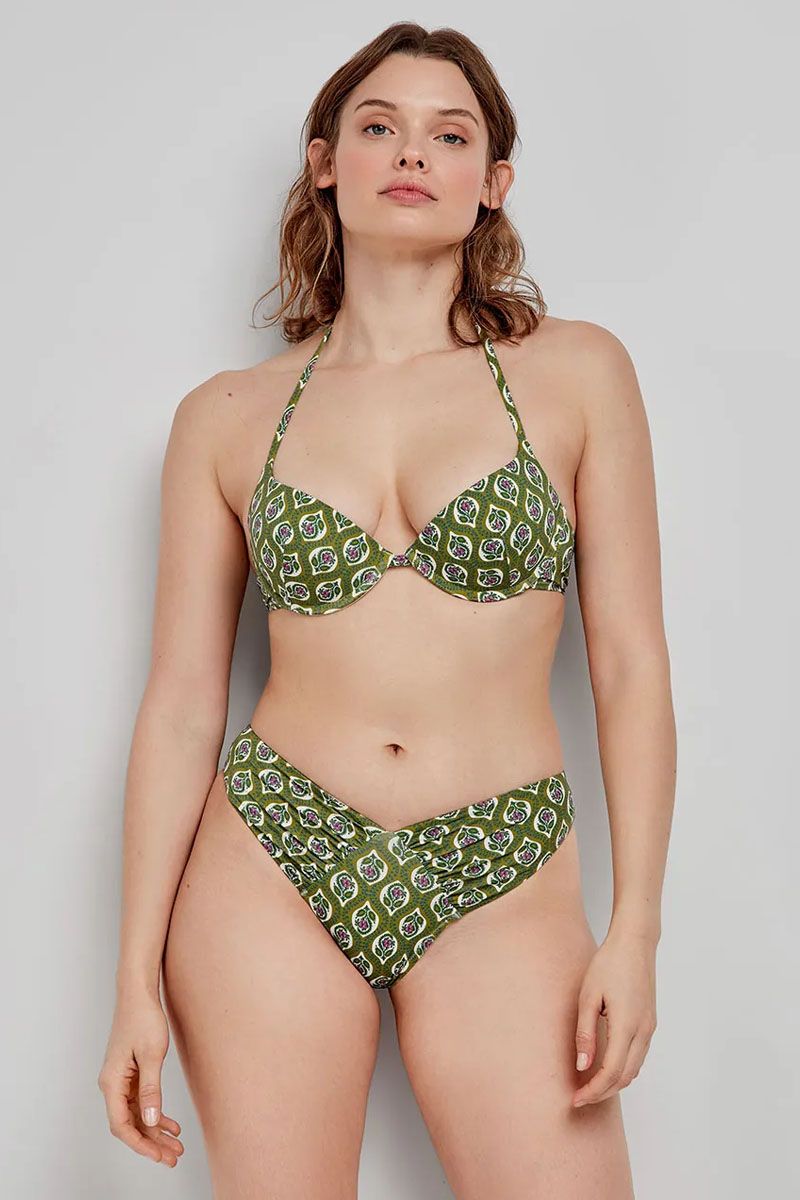 Sutien baie push-up cu imprimeu Paisley, Gisela 2/30203