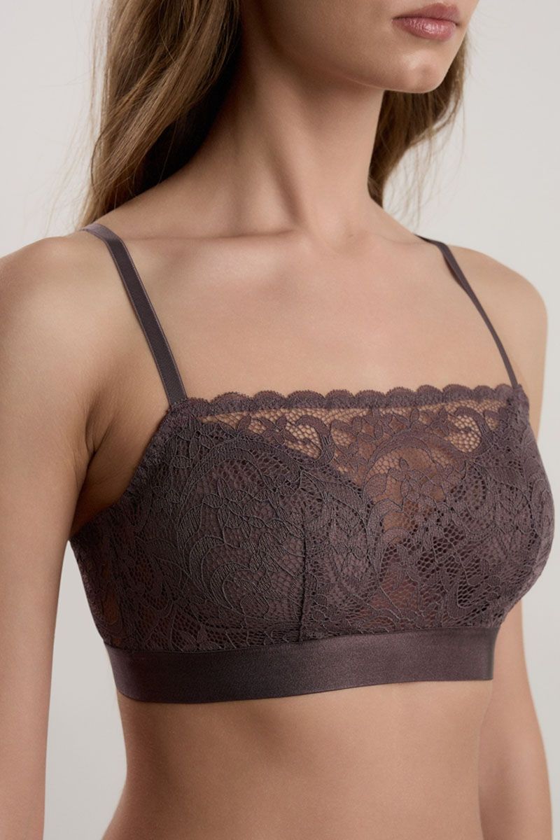 Sutien bandeau din dantelă cu arcuri, Conte Eden TB6143