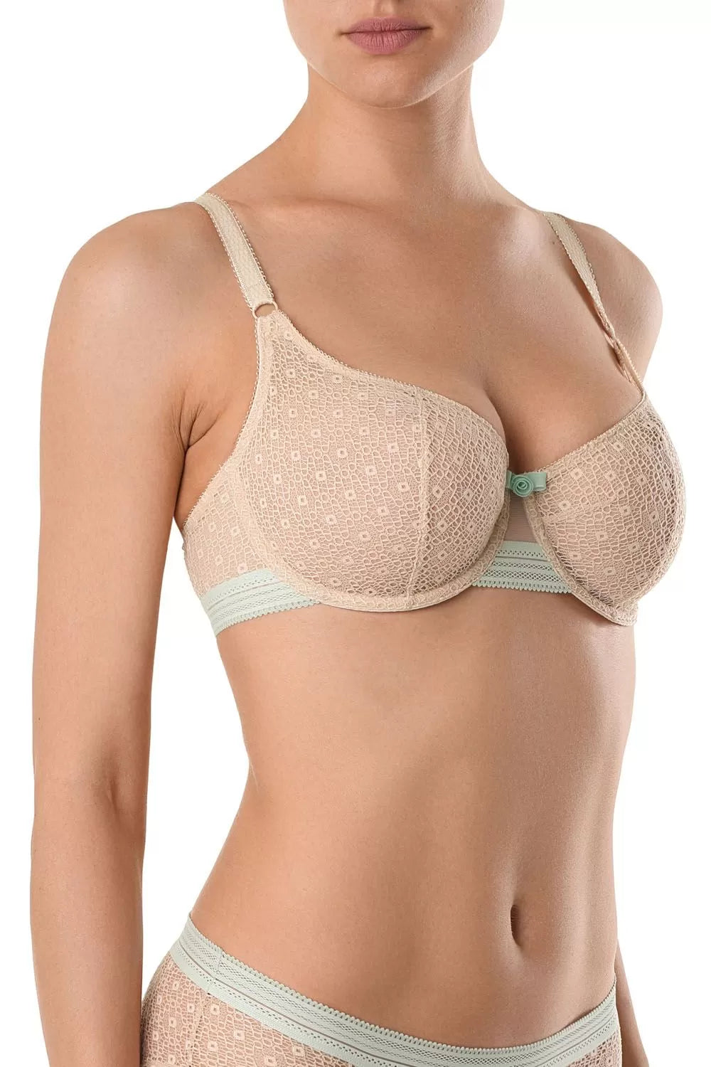 Sutien cu model dantelat, arcuri și cupe moi, Conte Elegant Arabesque TB6058