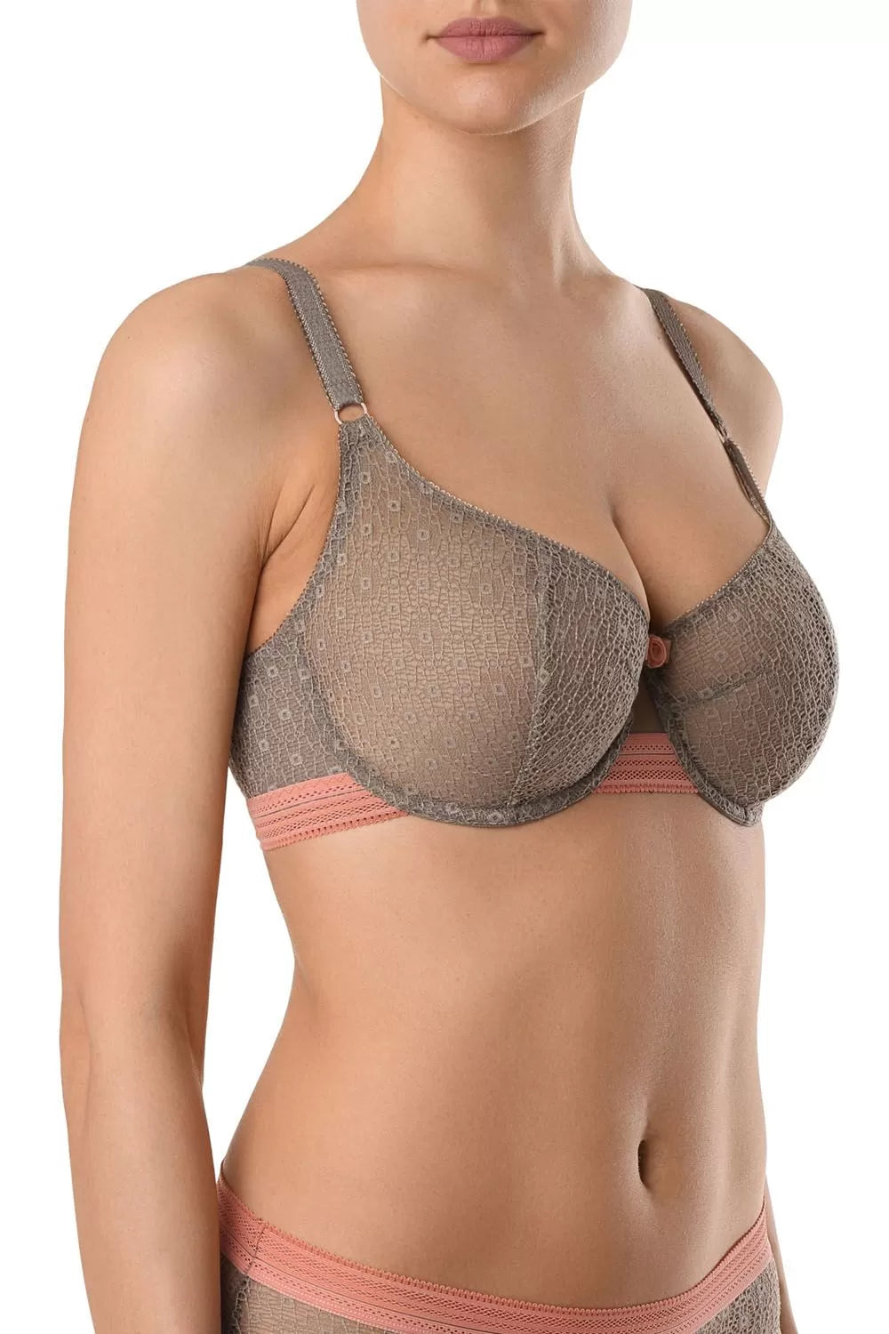 Sutien cu model dantelat, arcuri și cupe moi, Conte Elegant Arabesque TB6058
