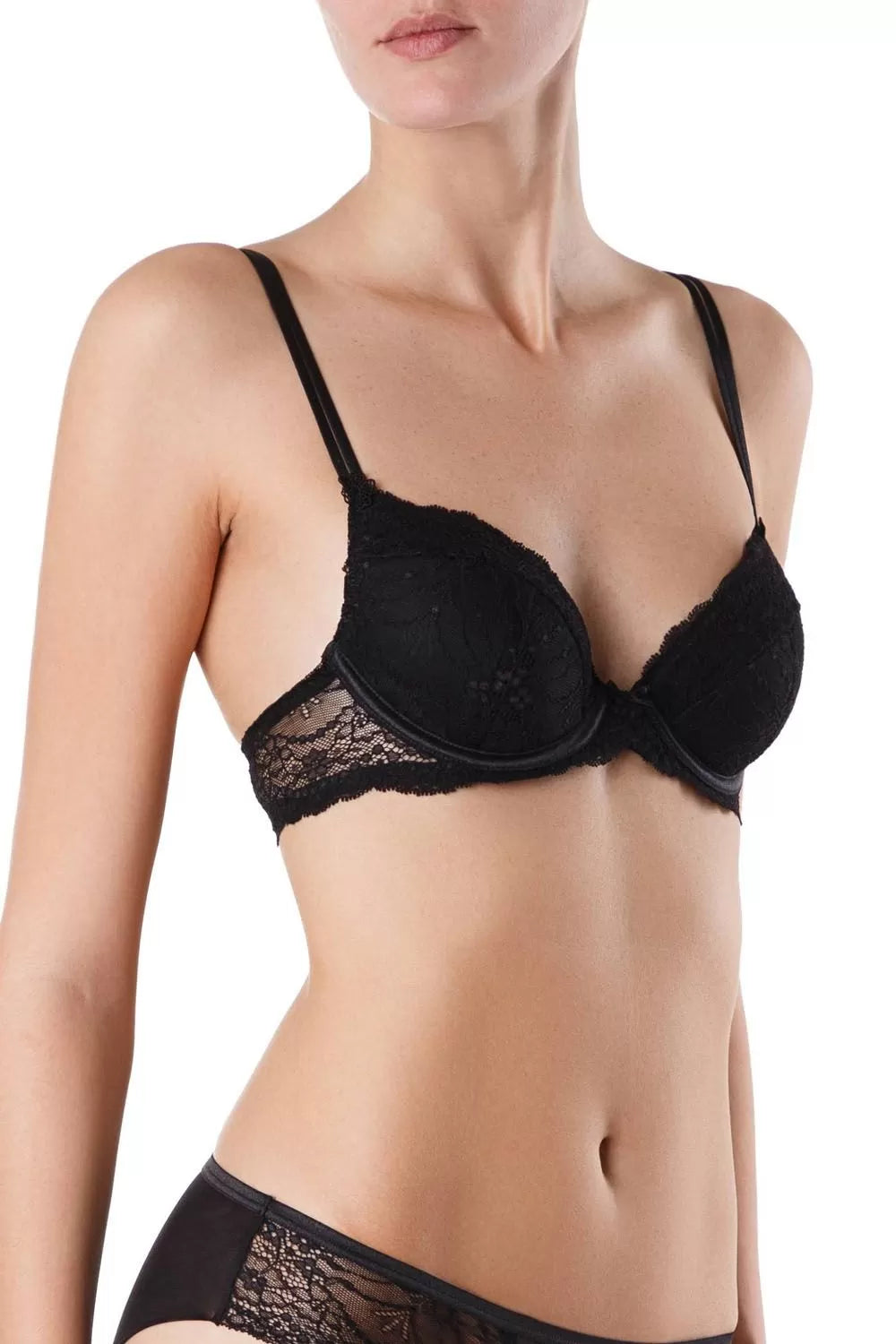 Sutien dantelat, cu arcuri și push-up, Conte Elegant Romantique RB2031