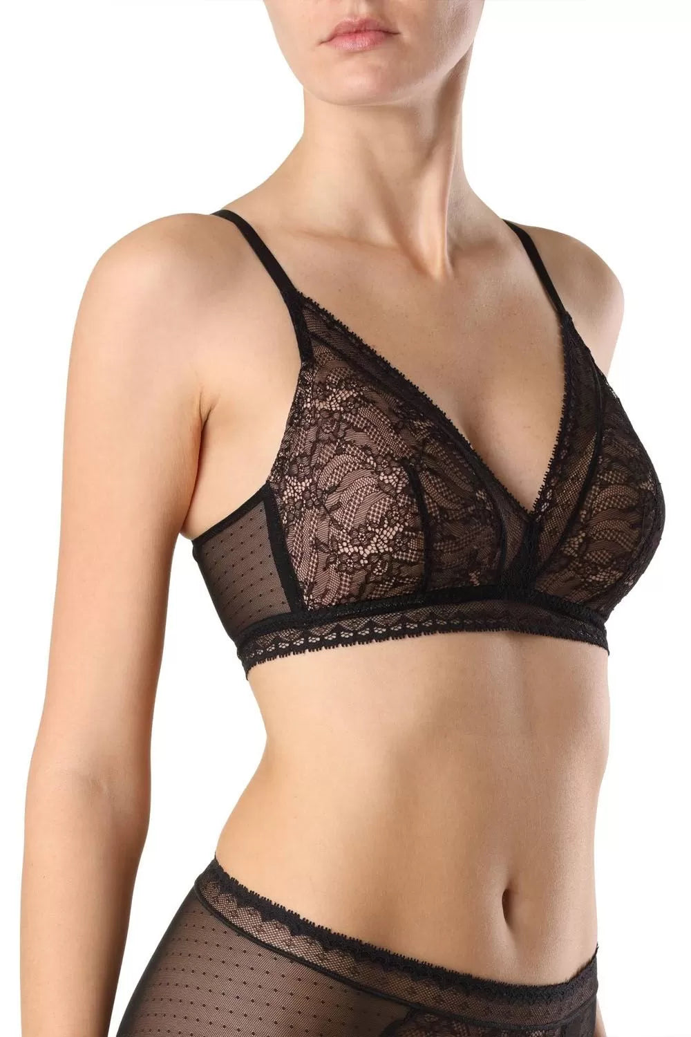 Sutien dantelat, cu întărituri și fără arcuri, Conte Elegant Tandem TB7114