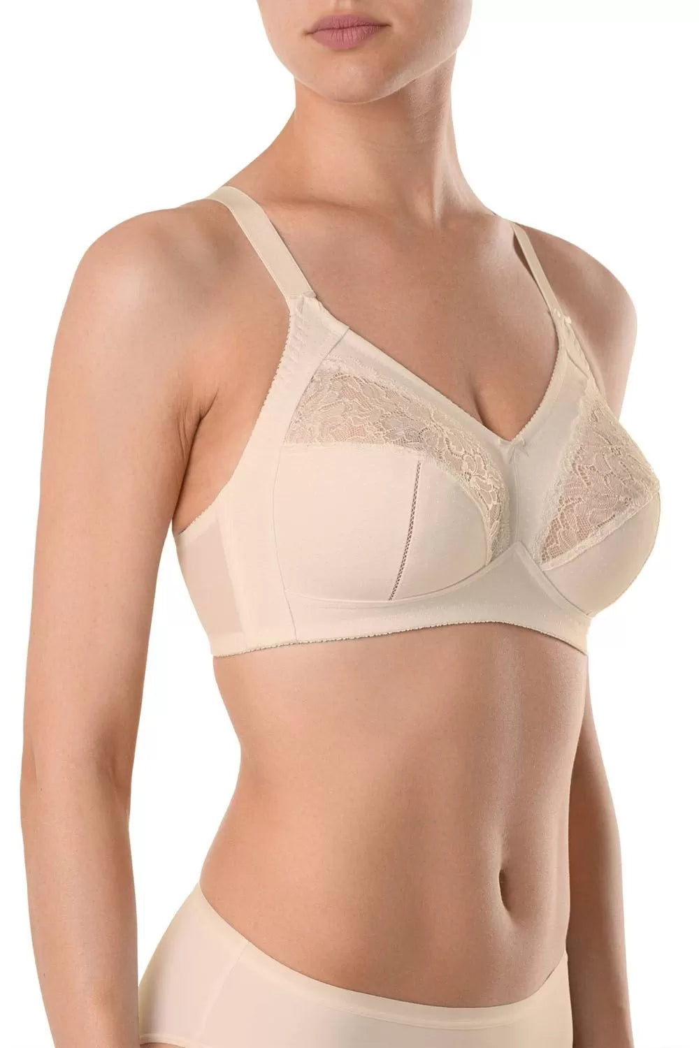 Sutien dantelat, fără întărituri și arcuri, material jacquard, Conte Suprema RB7120