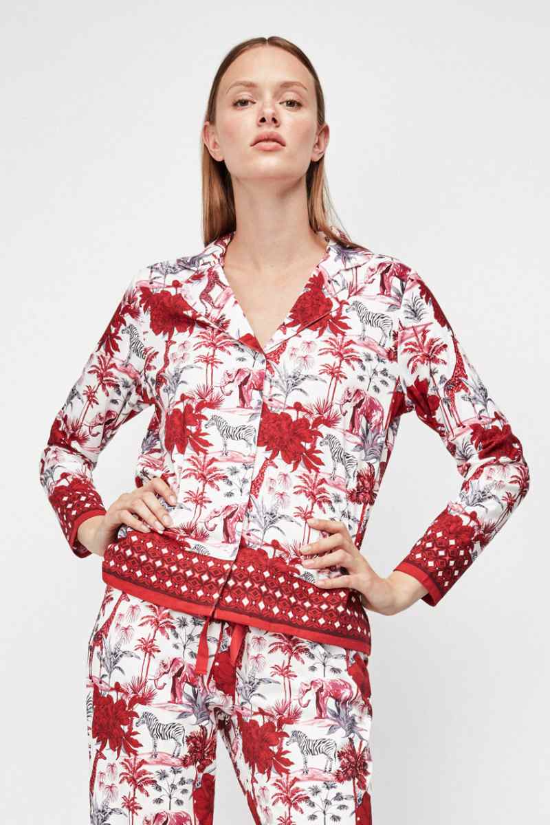 Bluza pijama damă, model floral, Gisela 2/20077