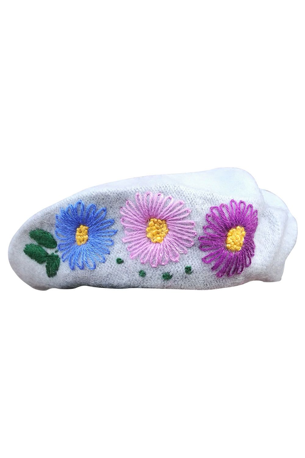 Bască damă brodate manual cu model floral, BC09