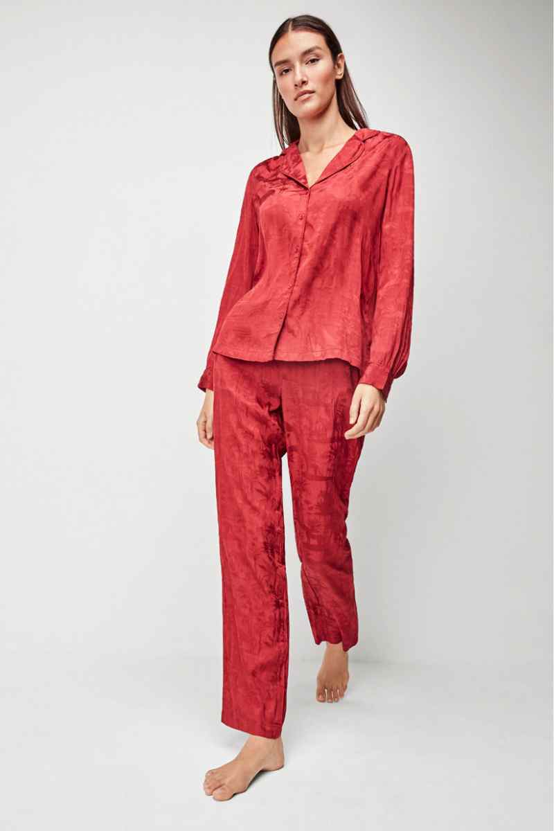 Pantaloni pijama damă, din mătase, Gisela 2/20079