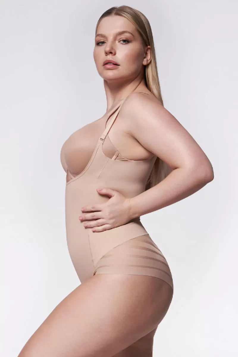 Body damă modelator cu plasă, Julimex 119 Mesh