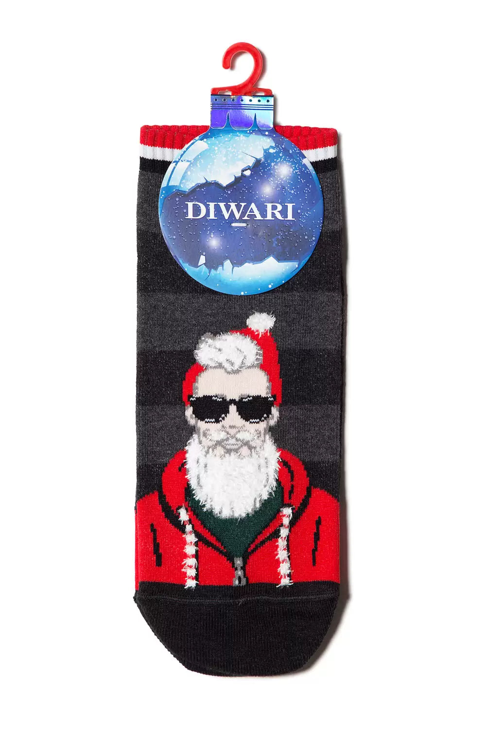 Șosete haioase Crăciun, model Cool Santa, DiWaRi 122