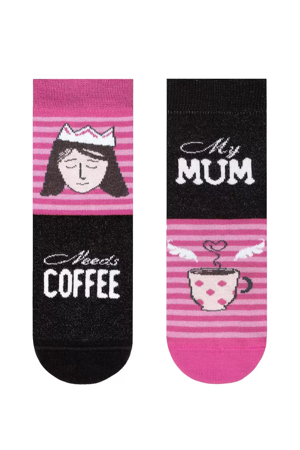 Șosete copii haioase My Mum needs Coffee, Funny Legs 337