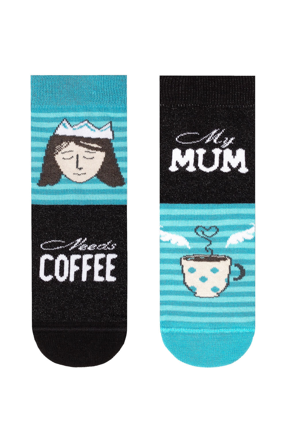 Șosete copii haioase My Mum needs Coffee, Funny Legs 337