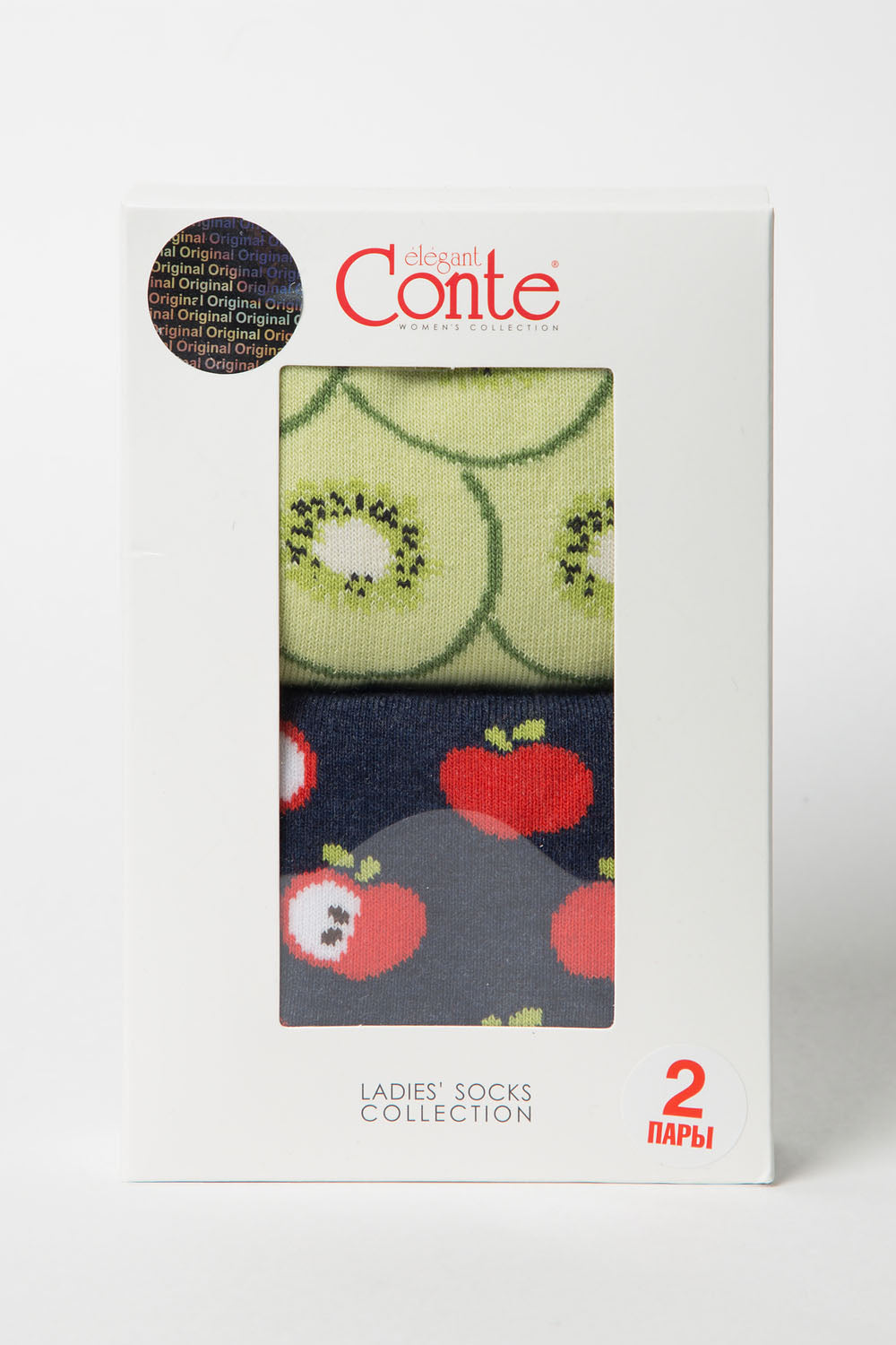Șosete haioase bumbac cu model fructe, Conte Elegant Happy 716 (2 perechi)
