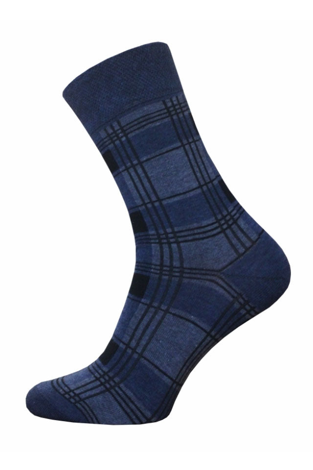 Șosete subțiri din bumbac cu model geometric, Bchk 2125-046
