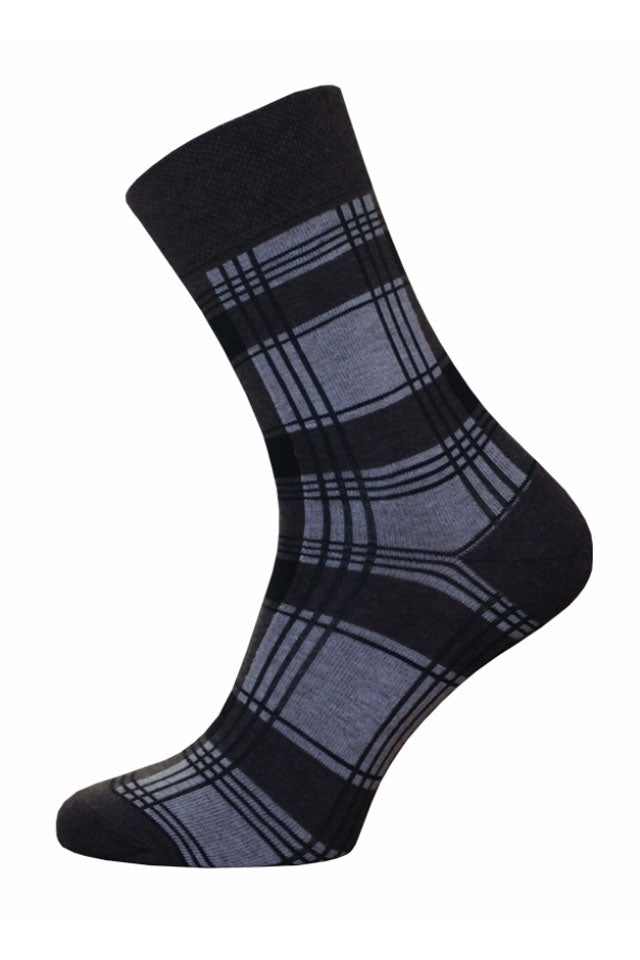 Șosete subțiri din bumbac cu model geometric, Bchk 2125-046