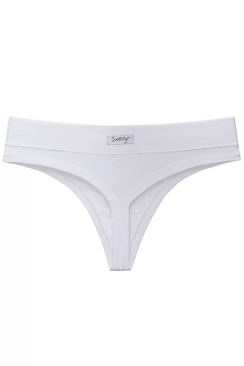 Chiloți tanga cu bandă elastică lată, din bumbac moale și modal, Snelly M1803