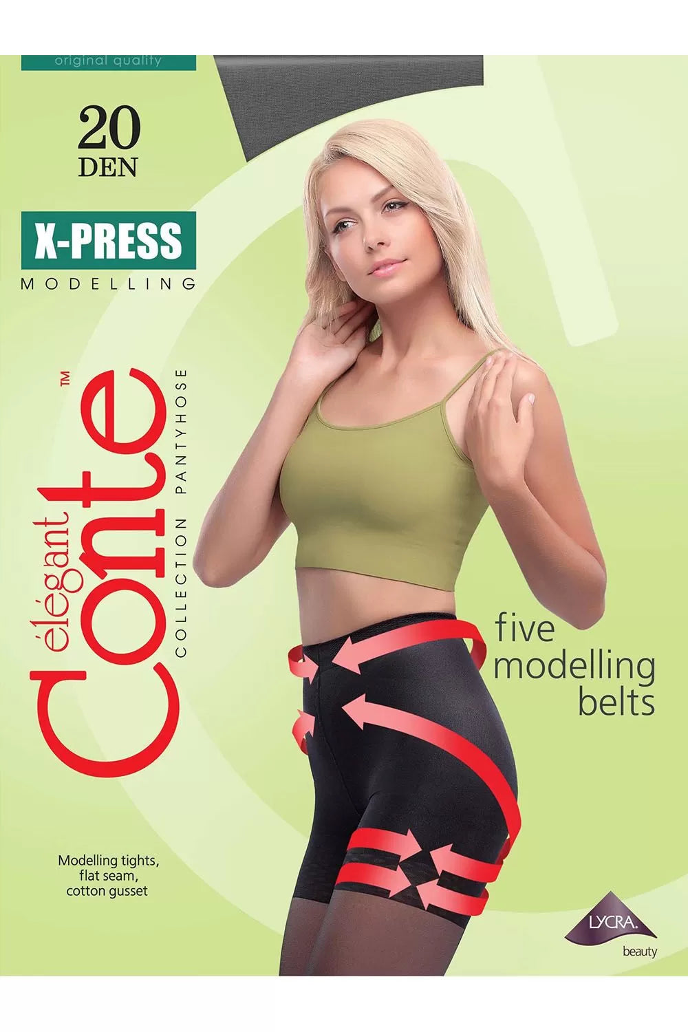 Ciorap Modelator cu Efect de Push-Up X-press 20 Den
